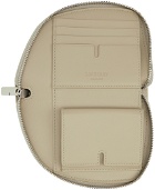 Burberry Taupe Medium Shield Zip Wallet