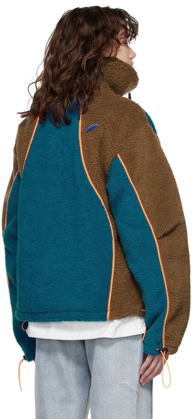 ADER error Khaki & Blue Fleece Victo Jacket ADER error