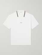 Versace - Logo-Embroidered Cotton-Piqué Polo Shirt - White