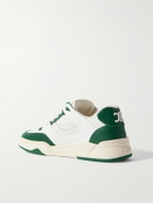 CELINE - CT-09 Leather, Rubber and Mesh Sneakers - Green