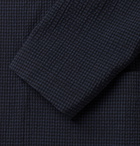 Mr P. - Unstructured Gingham Wool-Blend Seersucker Blazer - Blue