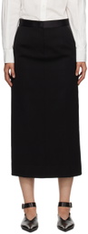 Recto Black Tailored Maxi Skirt