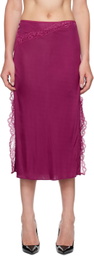 VAILLANT Pink Cigarette Midi Skirt