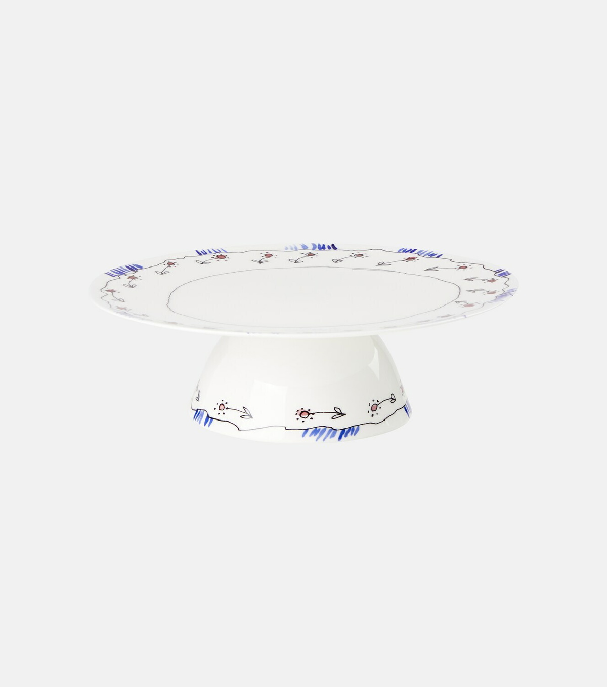 Serax Midnight Flowers Anemone Milk porcelain cake stand by Marni