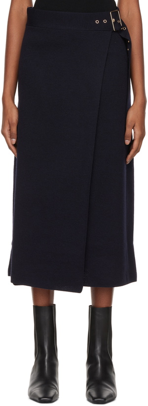 Photo: Boss Navy Franka Midi Skirt