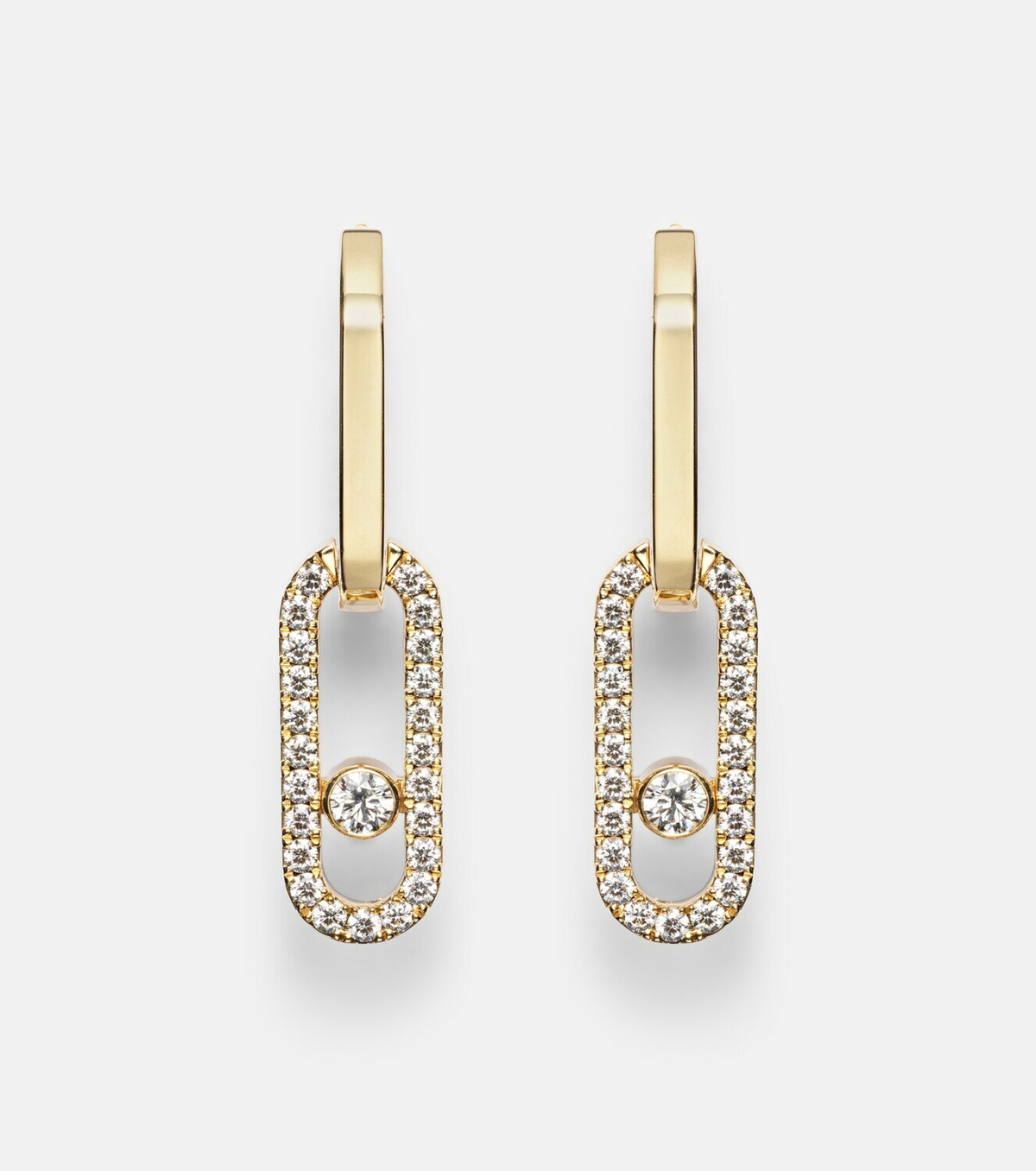 Messika Move Link 18kt gold earrings with diamonds