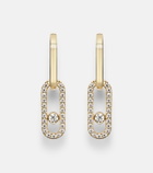 Messika Move Link 18kt gold earrings with diamonds