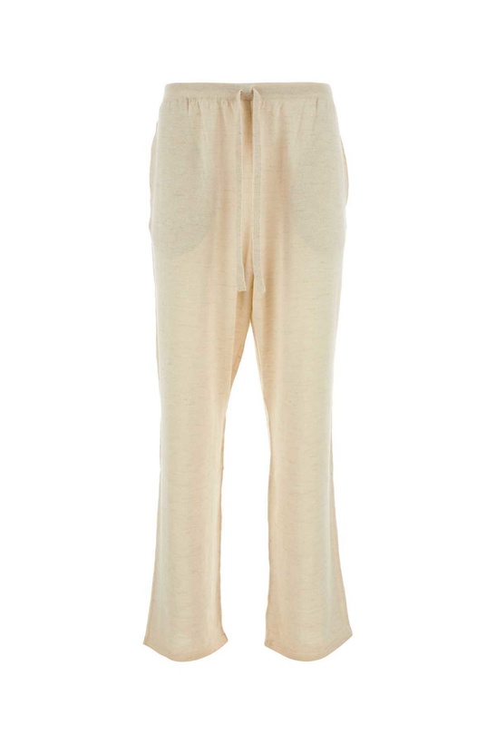 Photo: The Row Ivory Llama Blend Darvi Wide-leg Pant