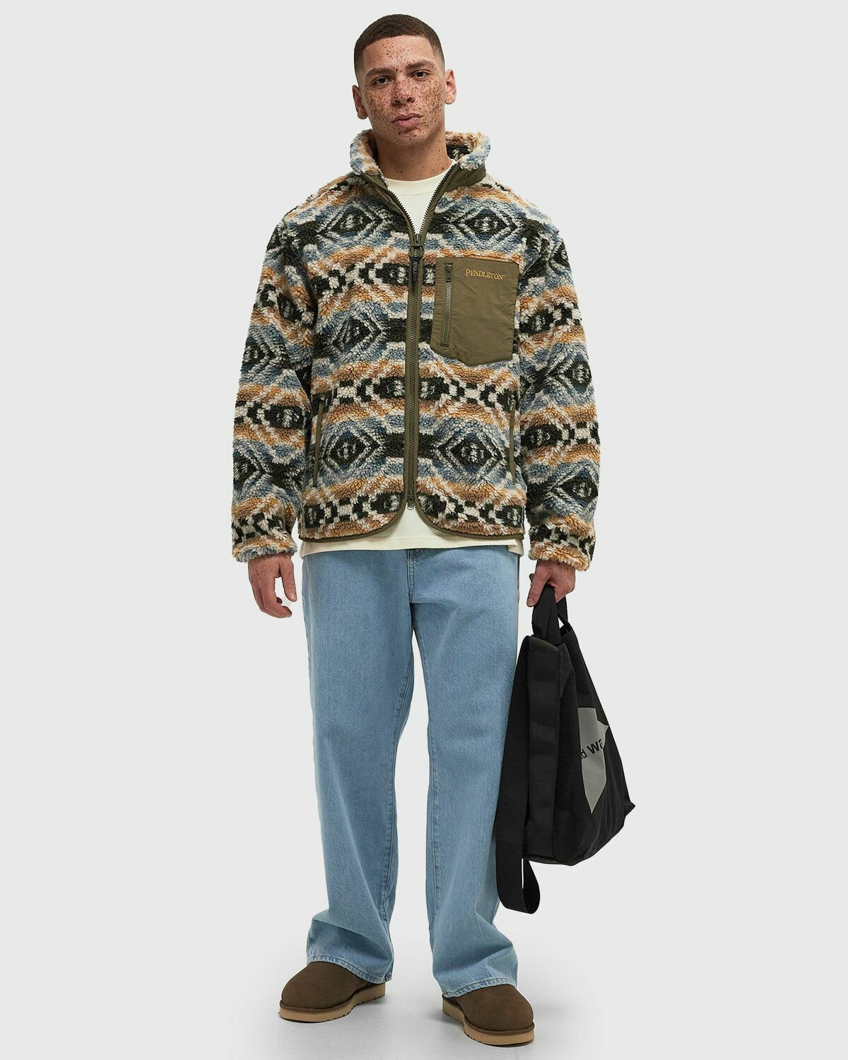 Pendleton ZIP THROUGH FLEECE JACKET Beige Men