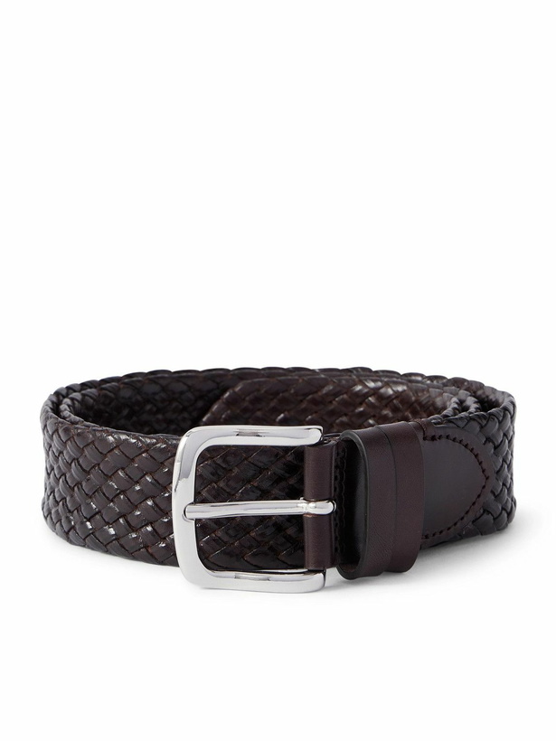 Photo: Mr P. - Luxe 3.5cm Woven Leather Belt - Brown