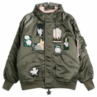 Cecilie Bahnsen Women's x Alpha Industries N-2B Patch Jacket in Vintage Green