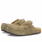 Balenciaga Men's Worn Out Suede Mule in Beige