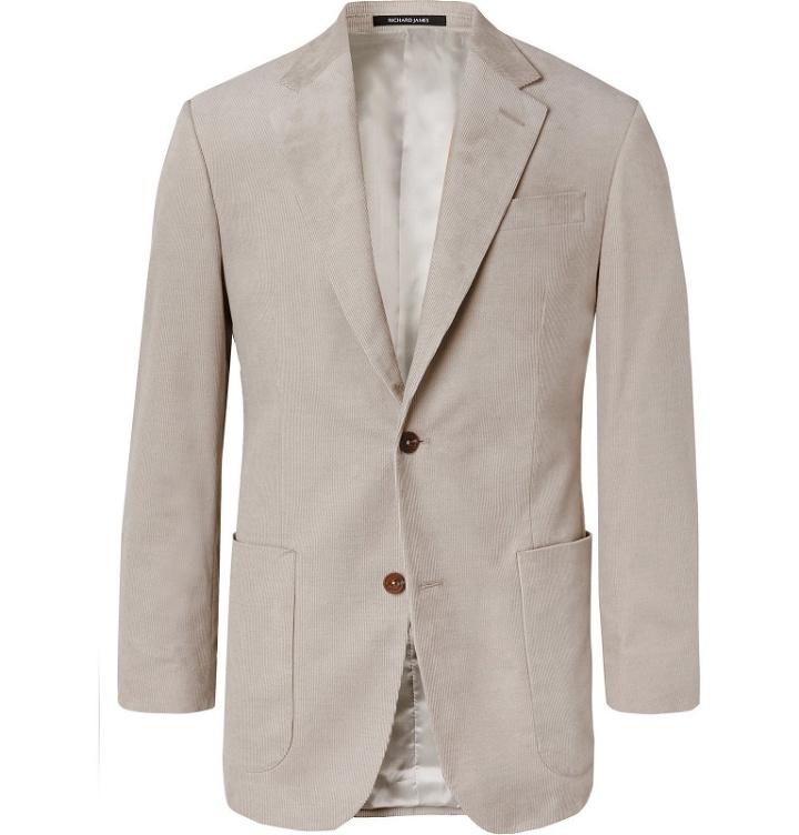 Photo: Richard James - Pink Hyde Slim-Fit Cotton-Corduroy Suit Jacket - Gray