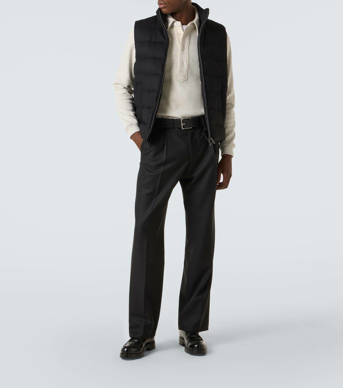 Herno Down-paneled silk and cashmere vest