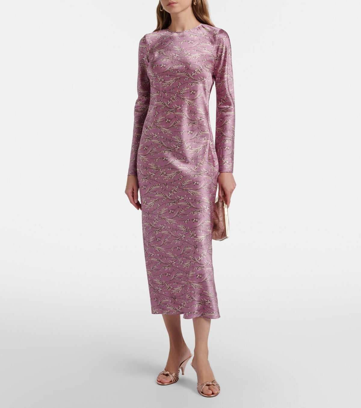 Veronica Beard Gemma floral silk-blend satin midi dress