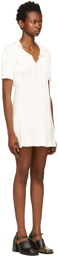 Helenamanzano SSENSE Exclusive White 3D Stripe Polo Short Dress
