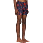 Paul Smith Blue Shrimp Print Swim Shorts