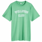 Sporty & Rich Wellness Club Flocked T-Shirt in Verde/White