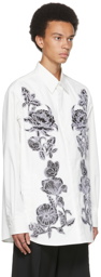 Valentino White & Black Dark Blooming Shirt