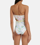 Zimmermann - Floral cutout bandeau swimsuit