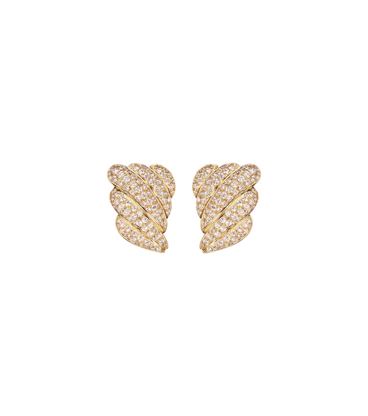 Photo: Anita Ko Croissant 18kt gold earrings with diamonds