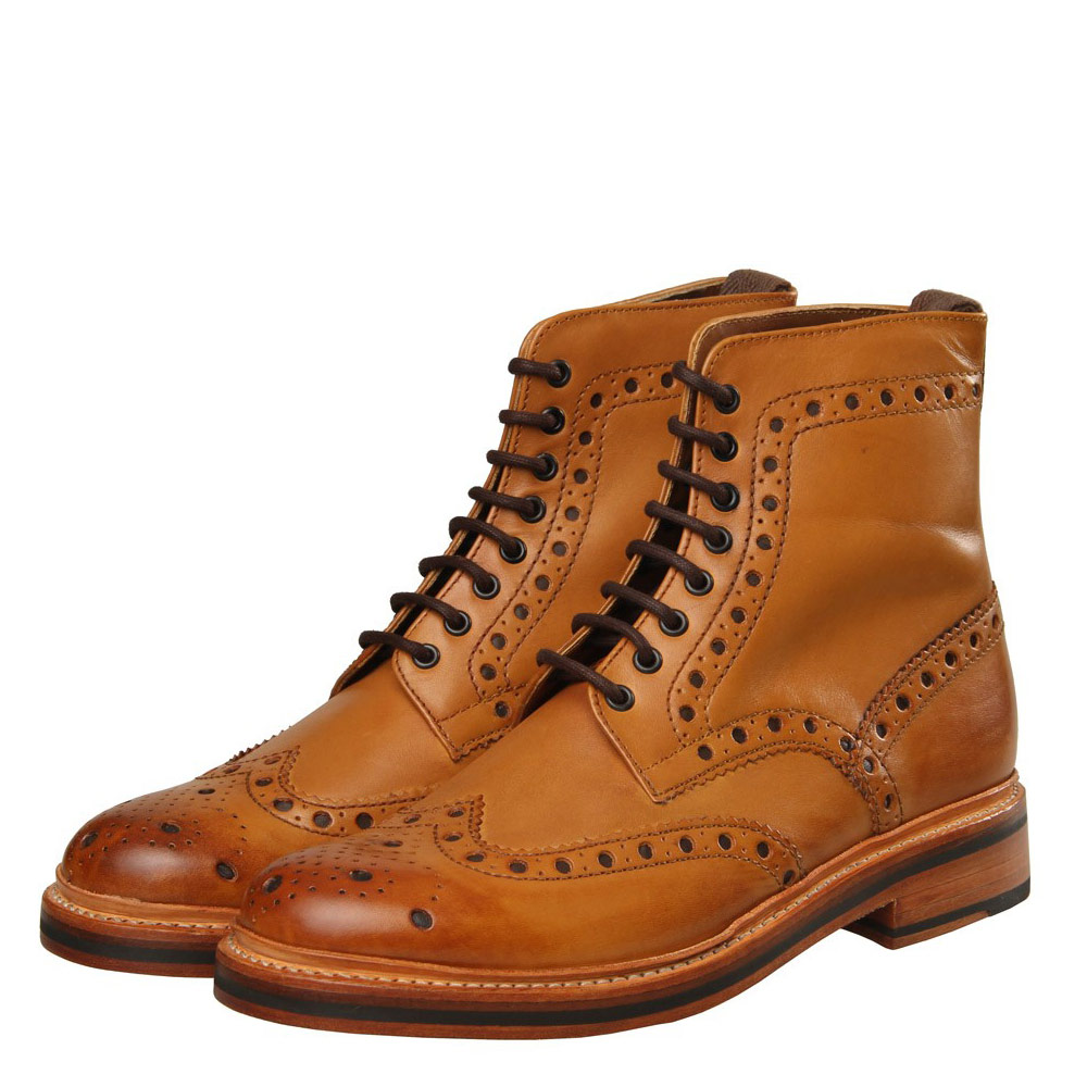 grenson fred boots tan