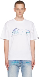 ICECREAM White Crystal Running Dog T-Shirt