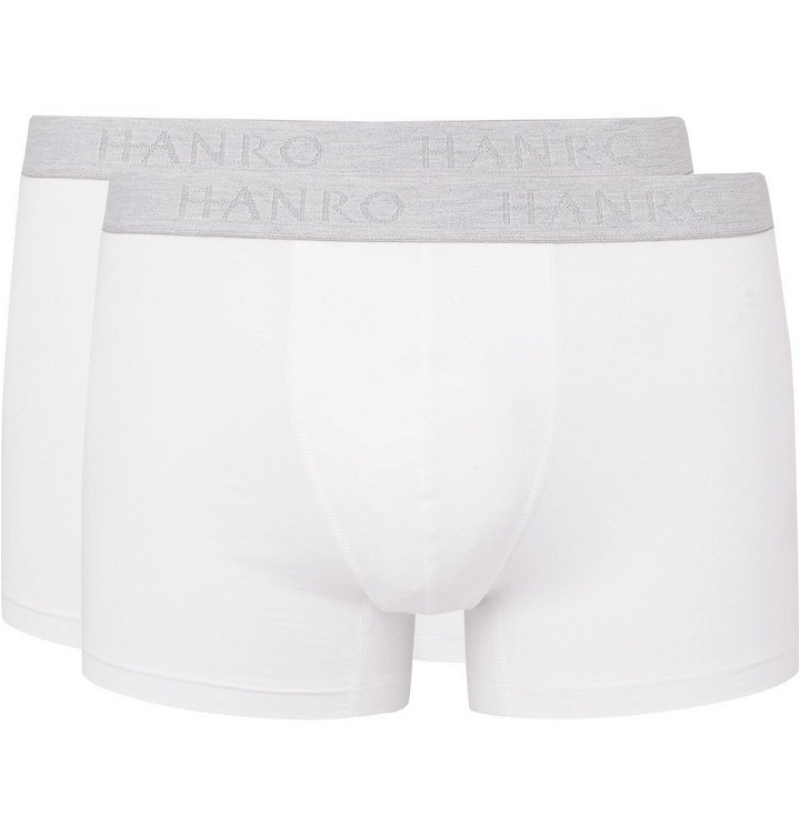 Photo: Hanro - Two-Pack Stretch-Cotton Boxer Briefs - Men - White