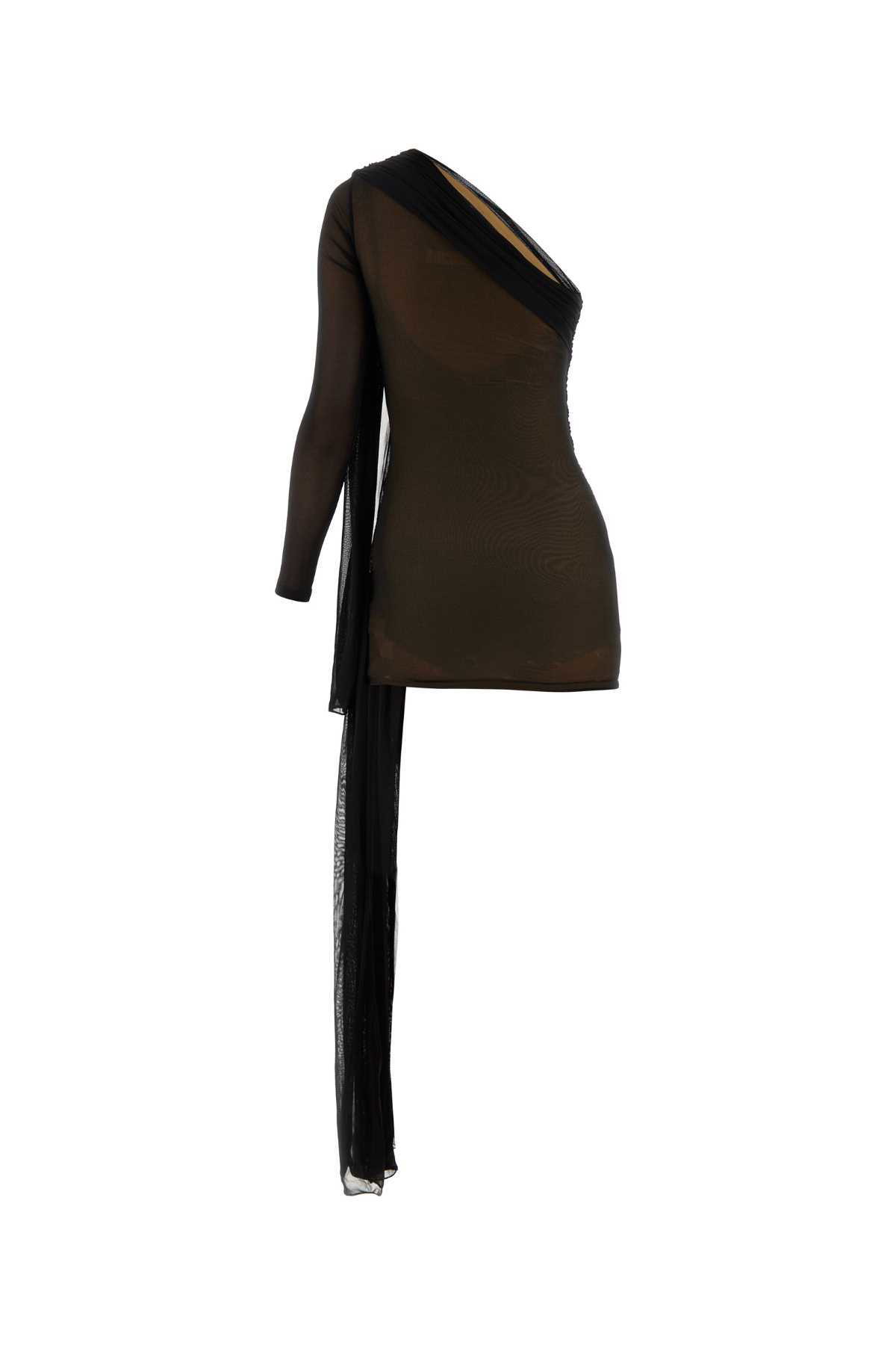 ワンピース DION LEE Black Viscose Blend One-Shoulder Dress Dion Lee Black Viscose Blend One-shoulder Dress Dion Lee