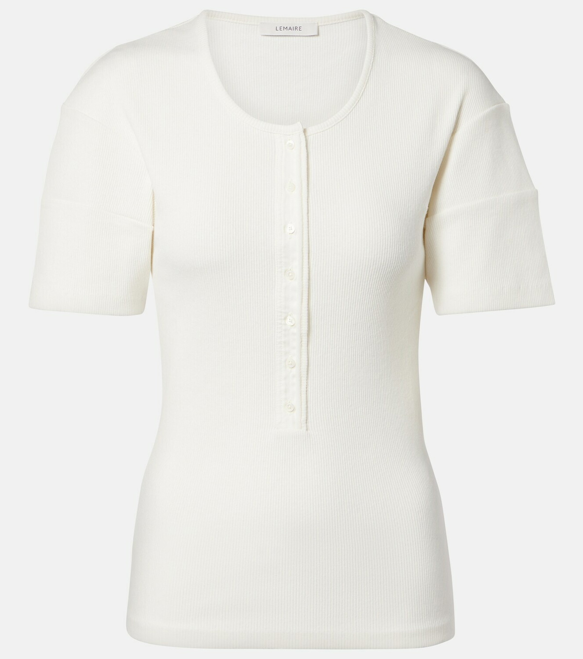Lemaire Cotton and linen jersey Henley shirt