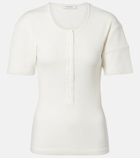 Lemaire Cotton and linen jersey Henley shirt