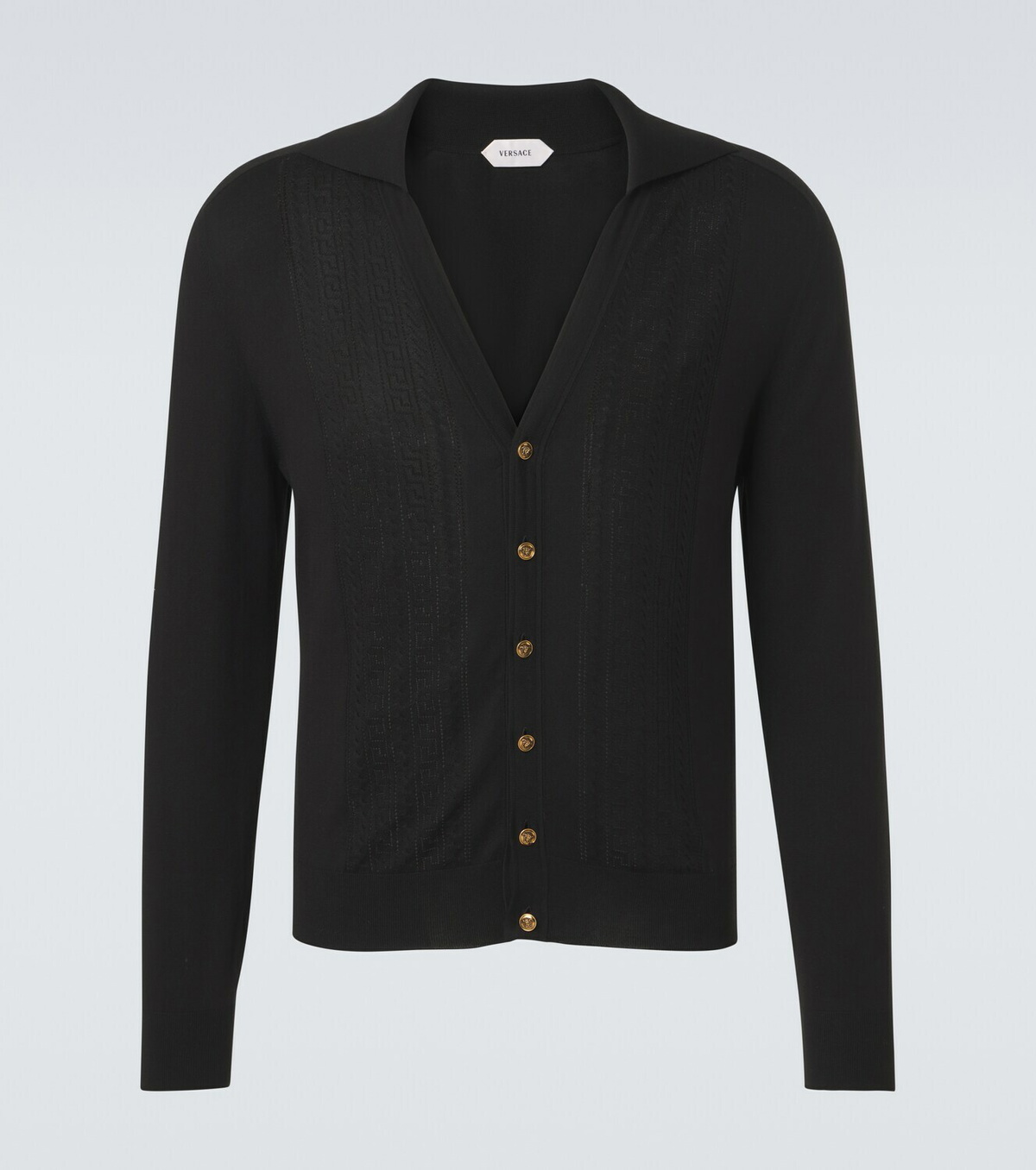 Versace Greca silk and cotton cardigan