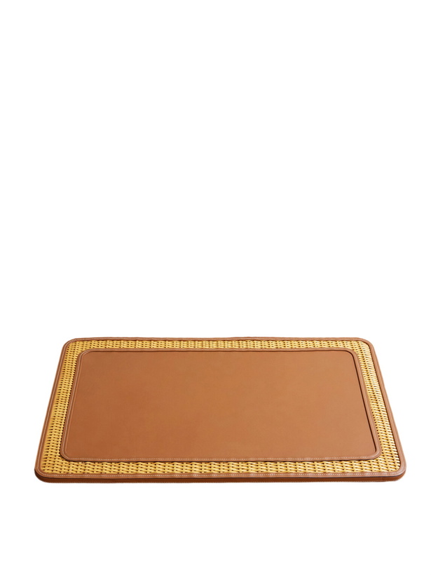 Photo: Ralph Lauren Home - Bailey Rattan-Trimmed Leather Desk Blotter