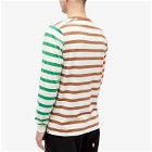Pop Trading Company Men's x Miffy Long Sleeve Stripe T-Shirt in Multi