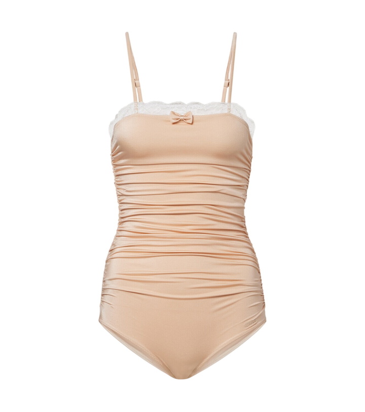 Photo: Chloé Lace-trimmed ruched bodysuit