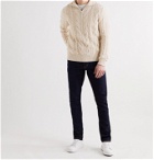 Loro Piana - Cable-Knit Baby Cashmere Half-Zip Sweater - Neutrals