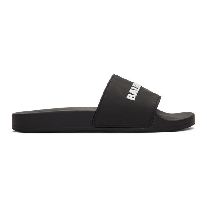 Photo: Balenciaga Black Logo Sandals