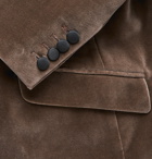 Favourbrook - Brown Slim-Fit Faille-Trimmed Cotton-Velvet Tuxedo Jacket - Neutrals
