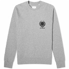 Givenchy Men's Crest Logo Raglan Sweatshirt in Light Grey Melange