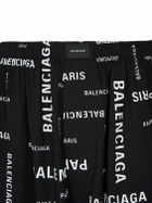 BALENCIAGA - Paris Allover Viscose Poplin Pants