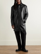 Balenciaga - Leather Coat - Black