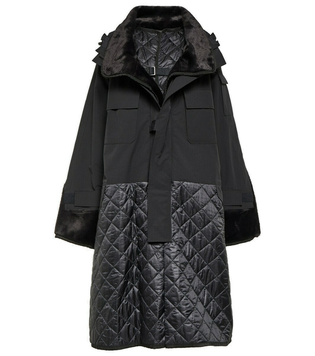 Junya Watanabe Quilted faux shearling-lined coat Junya Watanabe