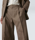 Saint Laurent Pleated wool wide-leg pants
