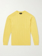 Beams Plus - Cable-Knit Cotton Sweater - Yellow