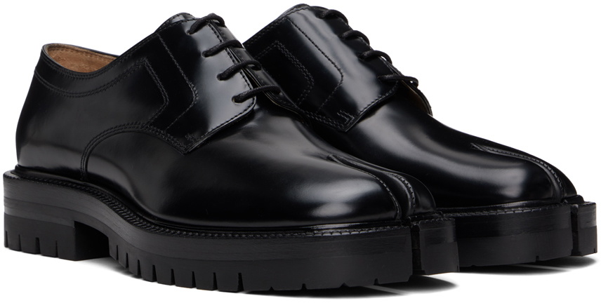 Maison Margiela Black Tabi Lace-Up Derbys