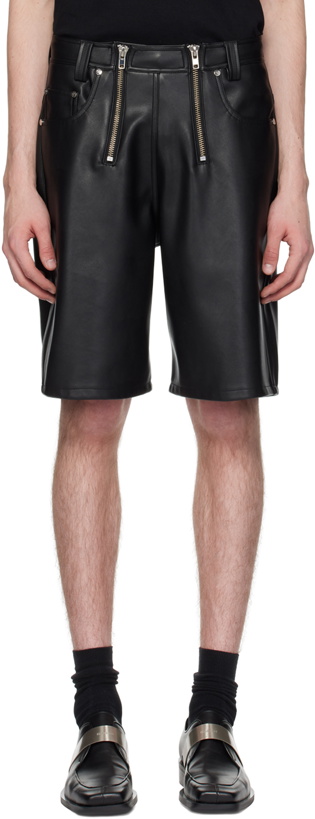 Photo: GmbH Black Zoran Faux-Leather Shorts