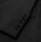 SAINT LAURENT - Black Slim-Fit Bead-Embellished Wool Blazer - Black