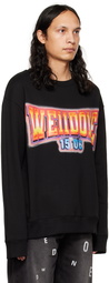 We11done Black Print Sweatshirt