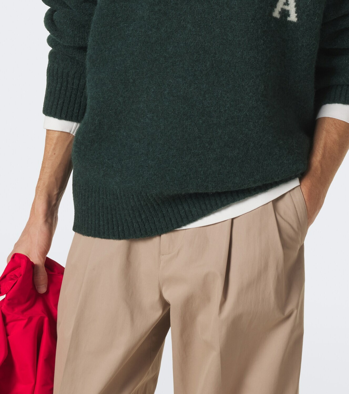 Ami Paris Ami de Cœur alpaca and wool-blend sweater