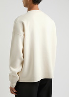 Loewe Anagram-intarsia Cotton-blend Jumper Cream